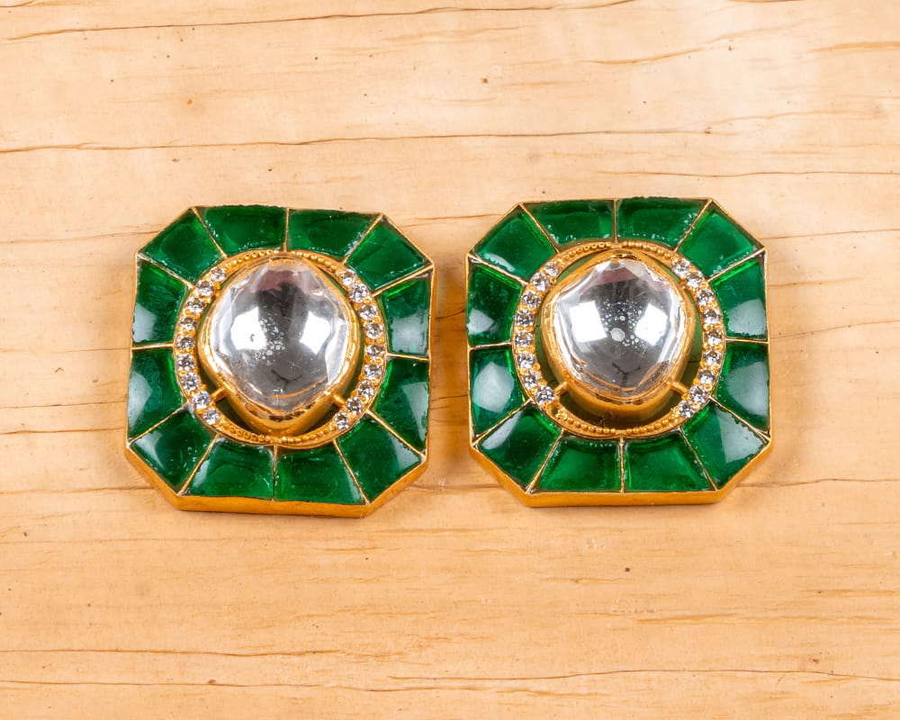 Manohar Silver Stud Earring - Image 3