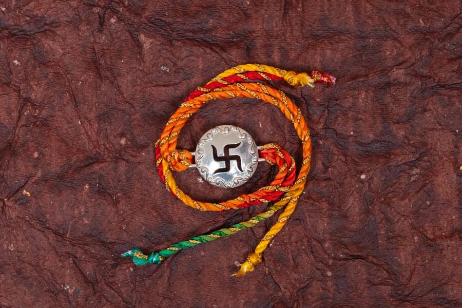 Swastik Rakhi 925 Silver - Image 2