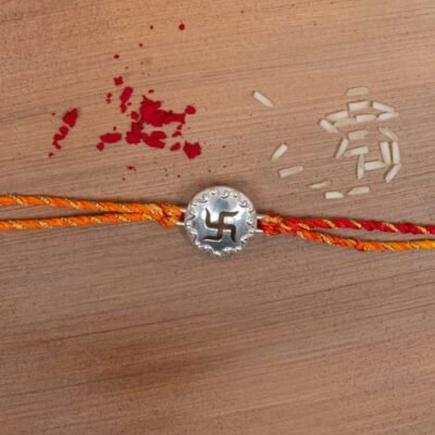 Swastik Rakhi 925 Silver - Image 3