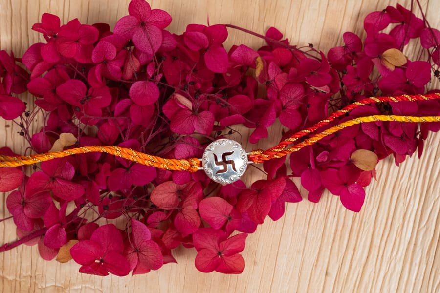Swastik Rakhi 925 Silver