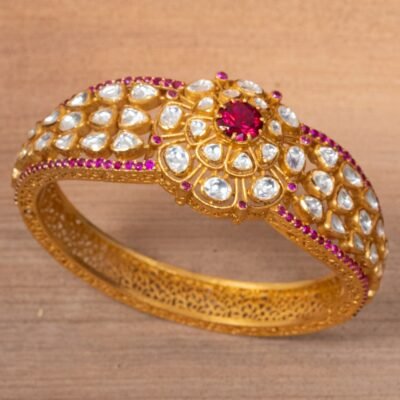 Alternative view of Padma Bracelet 925 Silver (Red)