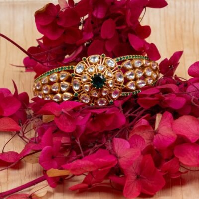 Alternative view of Padma Bracelet 925 Silver (Green)