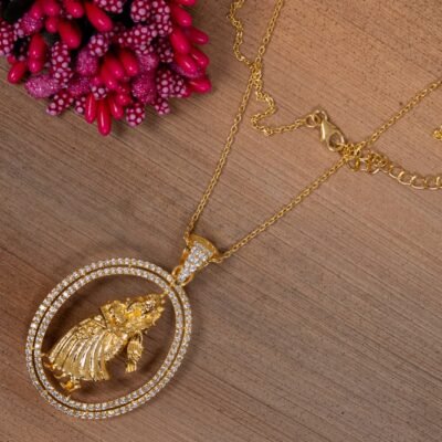 Alternative view of Radha Krishna Necklace 925 Silver