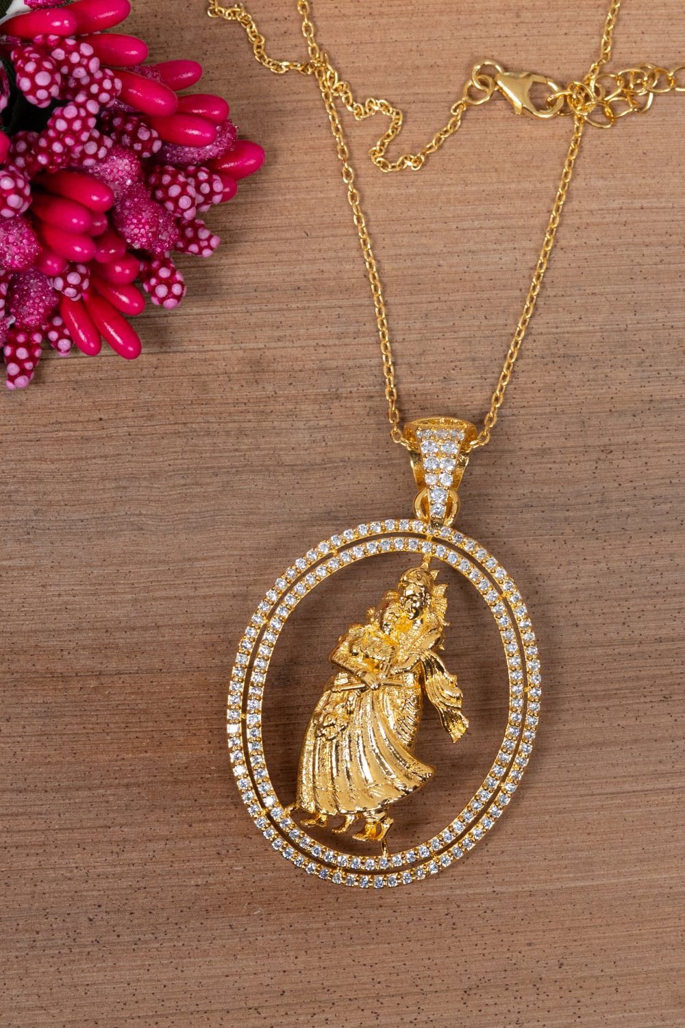 Radha Krishna Necklace 925 Silver - Image 3