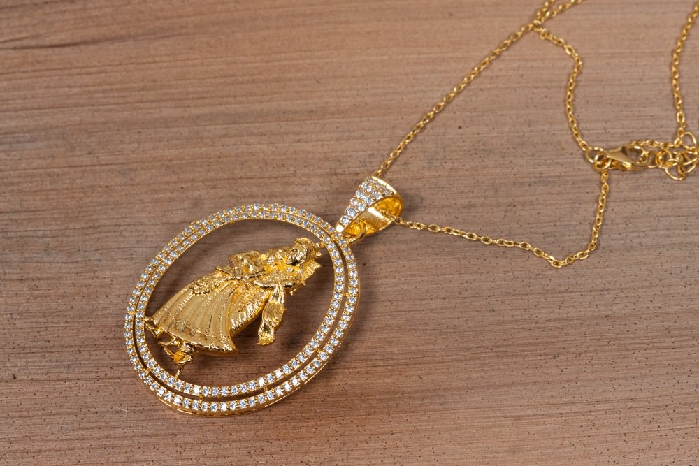 Radha Krishna Necklace 925 Silver - Image 4