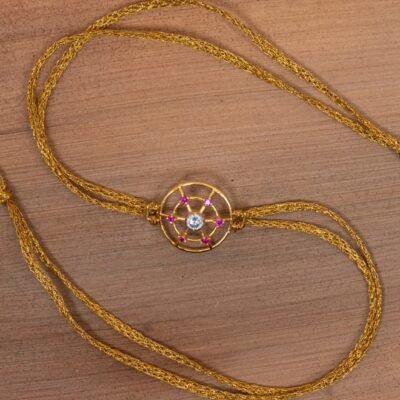 Special Golden Handmade Rakhi 925 Silver - Image 4