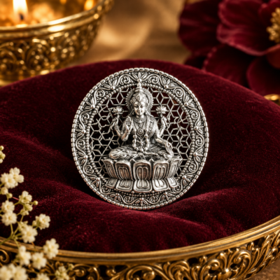 Unique 925 Silver Lakshmi Coin - Image 3